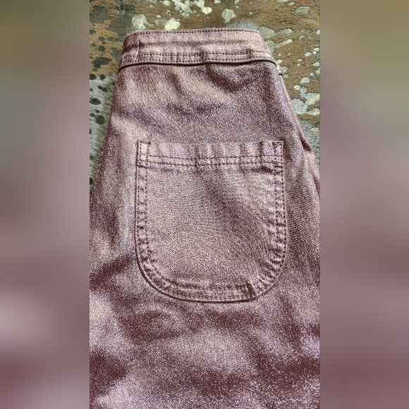 Pink Metallic Jeggings - Picture 2 of 6